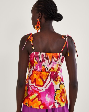 Monsoon Chantal Pleated Print Cami Top