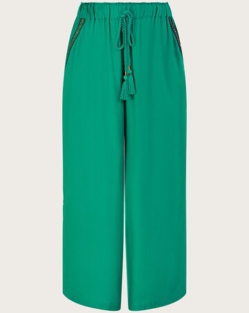Monsoon Plain Wide Leg Trim Trousers