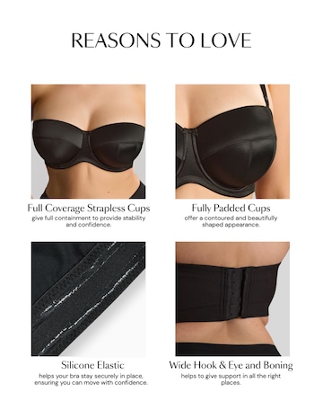 Sculptresse by Panache Dana Strapless Wired Bra Black