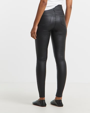 Black Coated Skinny Jeggings