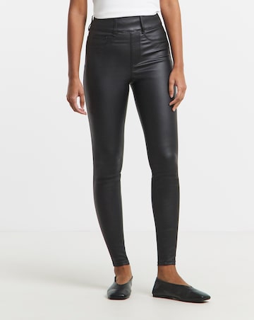 Black Coated Skinny Jeggings