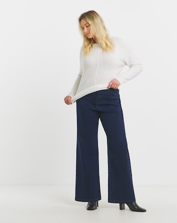 Dark Indigo Wide Leg Cosy Jeans
