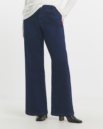 Dark Indigo Wide Leg Cosy Jeans