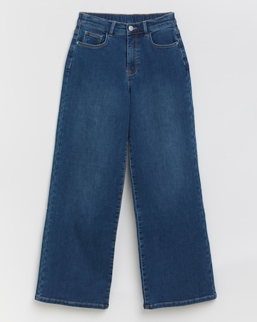 Mid Wash Wide Leg Cosy Jeans