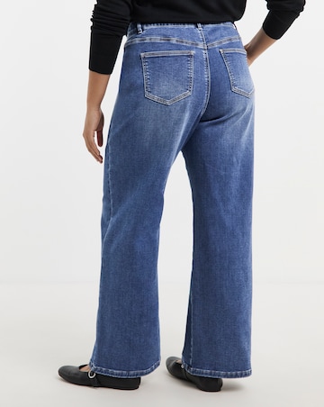 Mid Wash Wide Leg Cosy Jeans