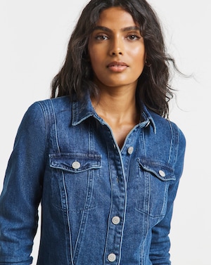 Dark Wash Midaxi Shirt Dress - Image 2