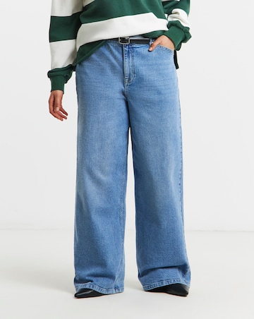 Light Wash 99/1 Slouchy Wide Leg Jeans