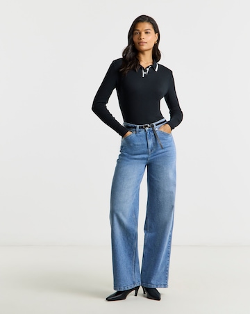 Light Wash 99/1 Slouchy Wide Leg Jeans