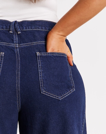 Indigo Voluminous Barrel Leg Jean