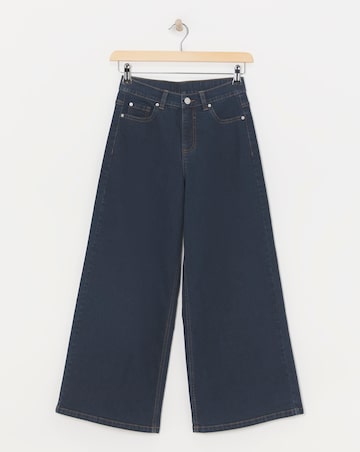 Indigo 24/7 Crop Wide Leg Jeans