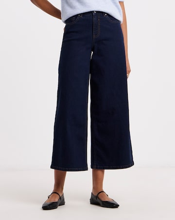 Indigo 24/7 Crop Wide Leg Jeans