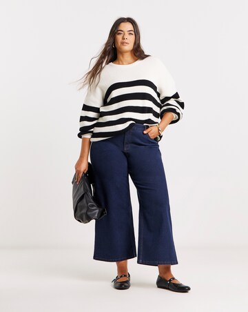 Indigo 24/7 Crop Wide Leg Jeans
