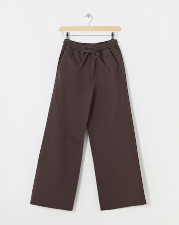 Chocolate Wide Leg Jogger Jean