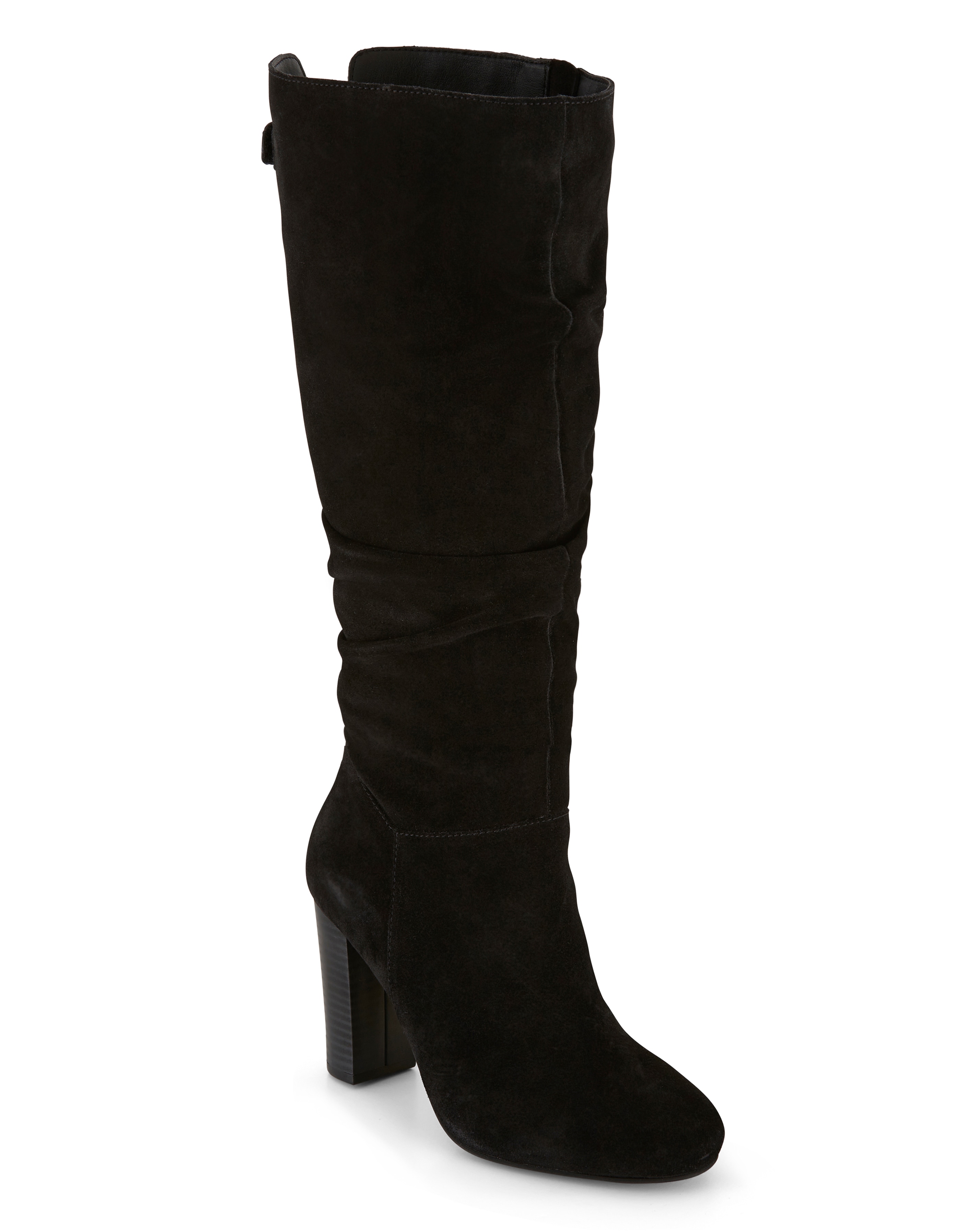 Bay Suede Knee High Boots Extra Wide 