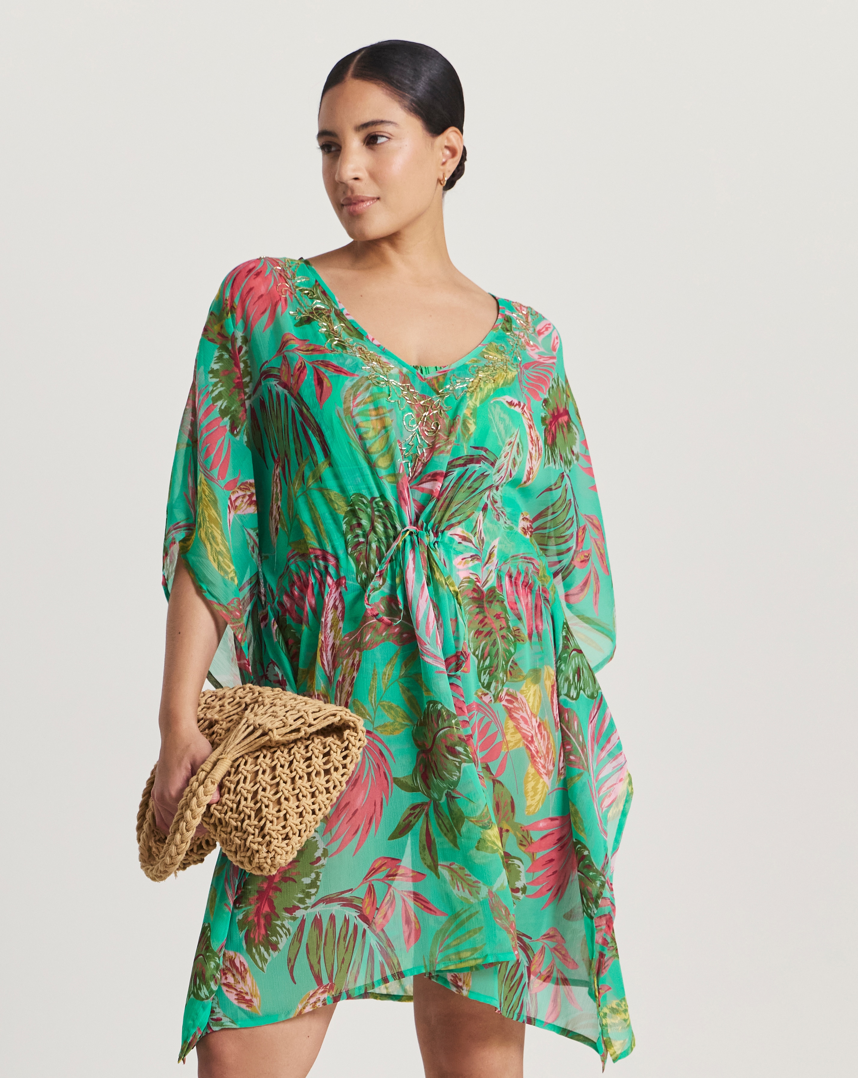 New In - Magisculpt Embellished Kaftan