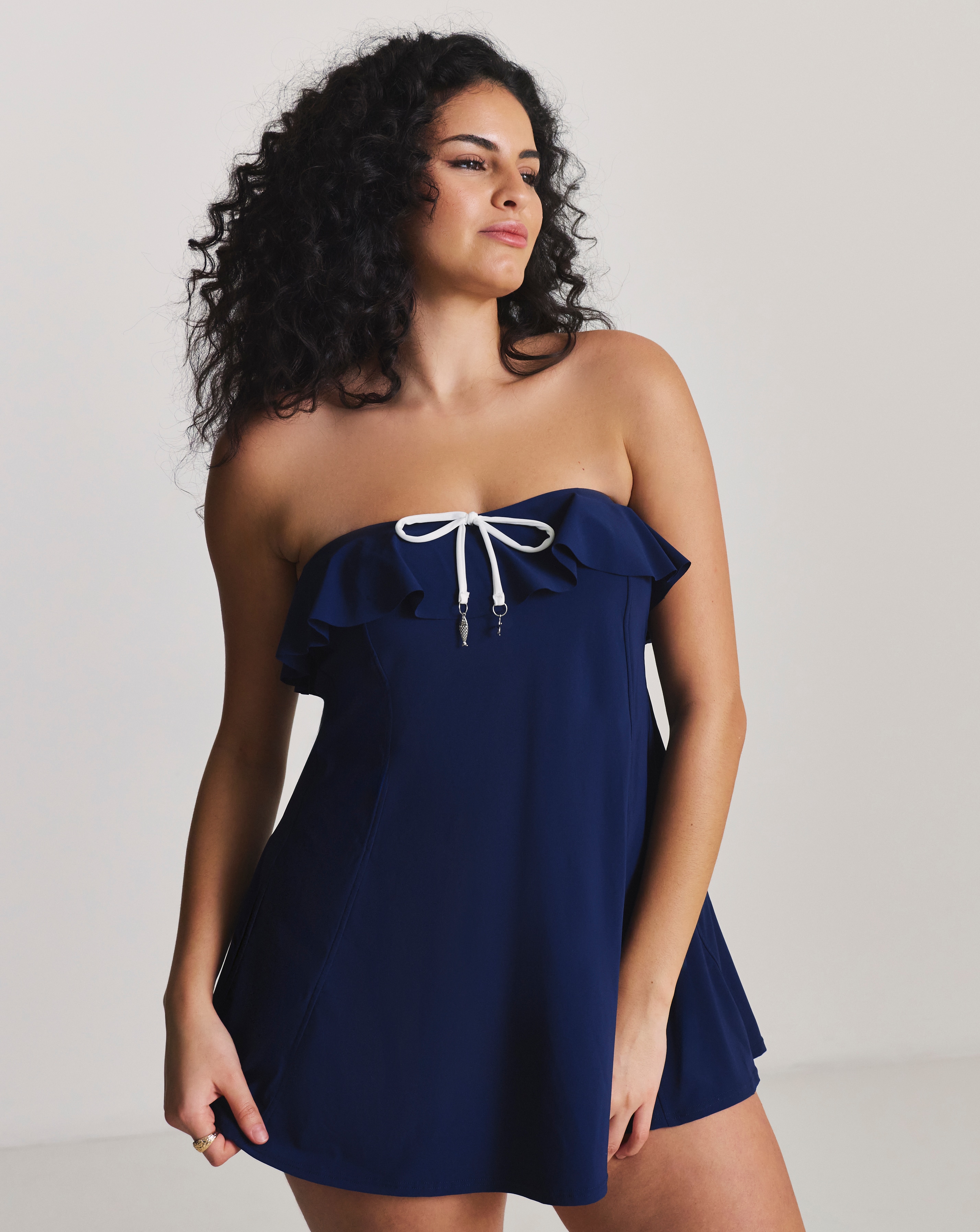 New In - Magisculpt Ruffle Bandeau Swimdress