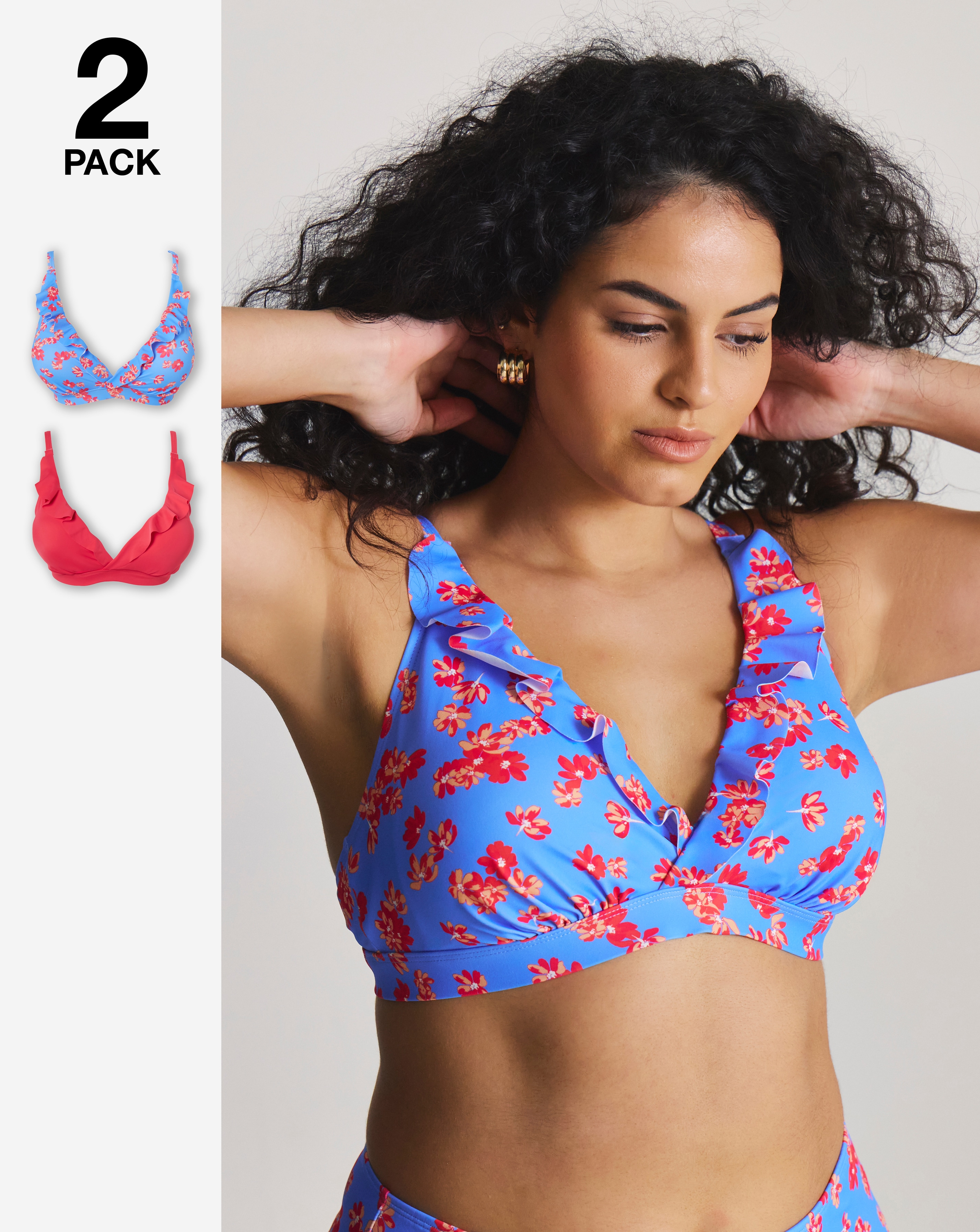 Value 2 Pack Plunge Bikini Tops