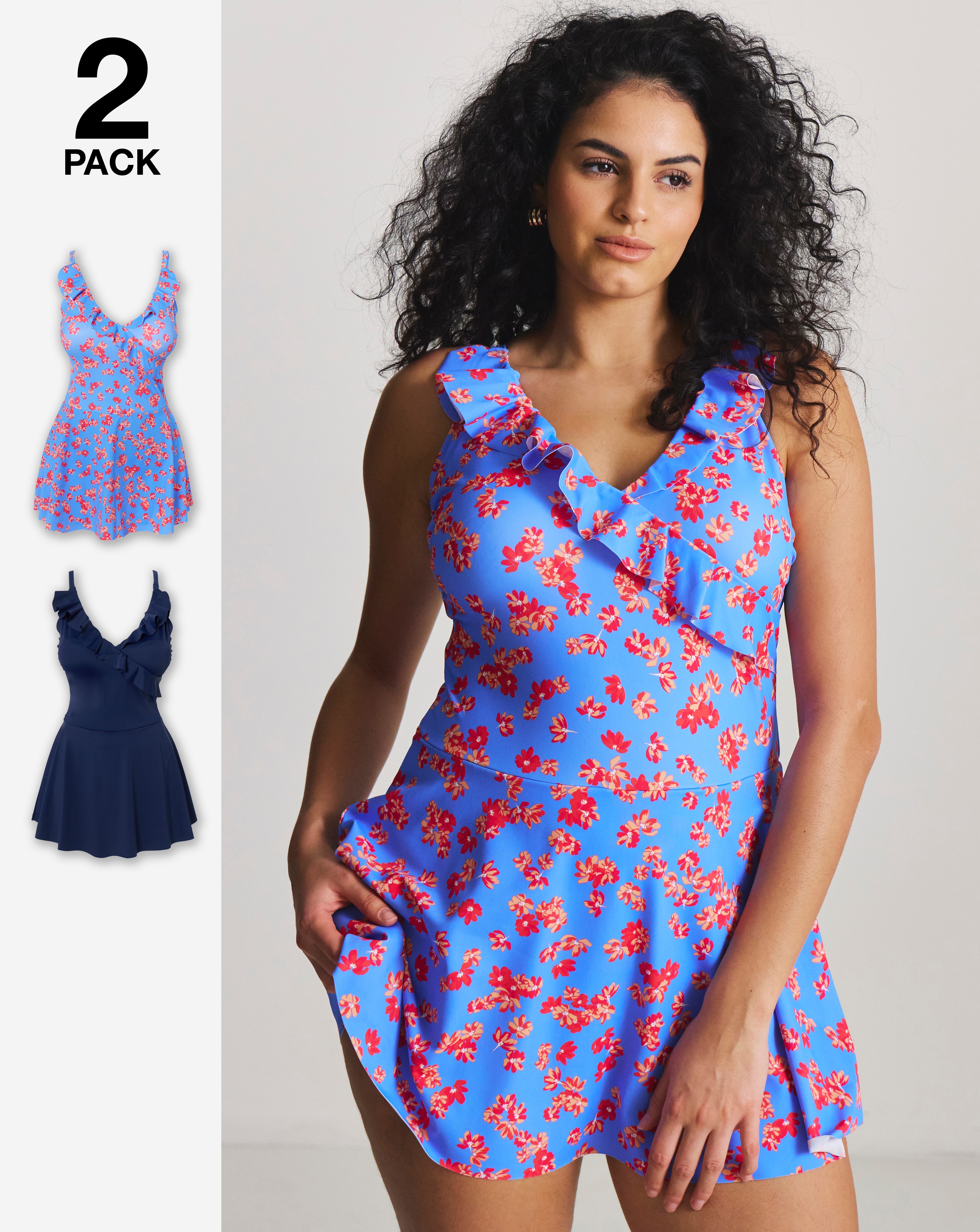 New In - Simply Be Value 2 Pack Swimdresses