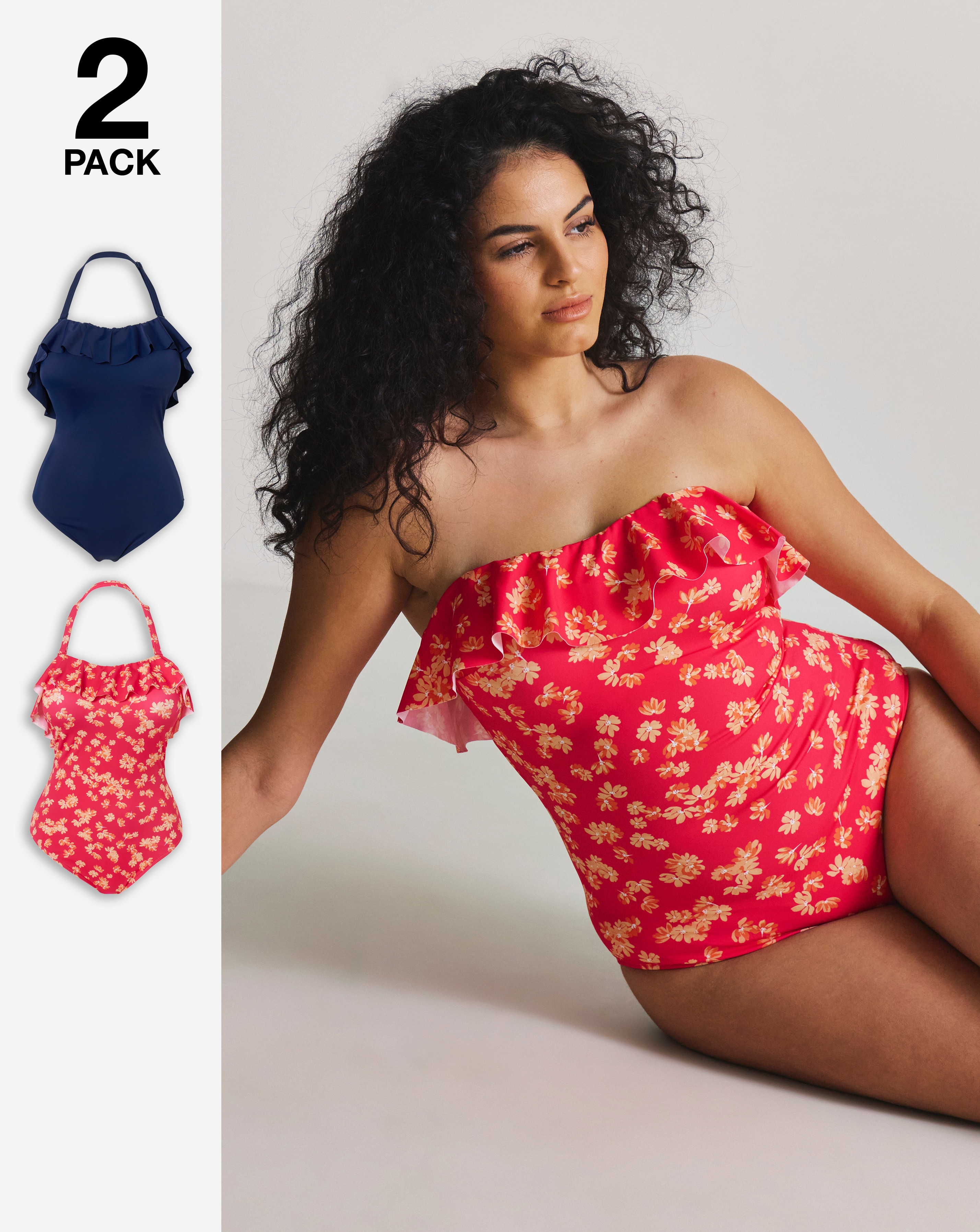 New In - Simply Be Value 2 Pack Swimsuits