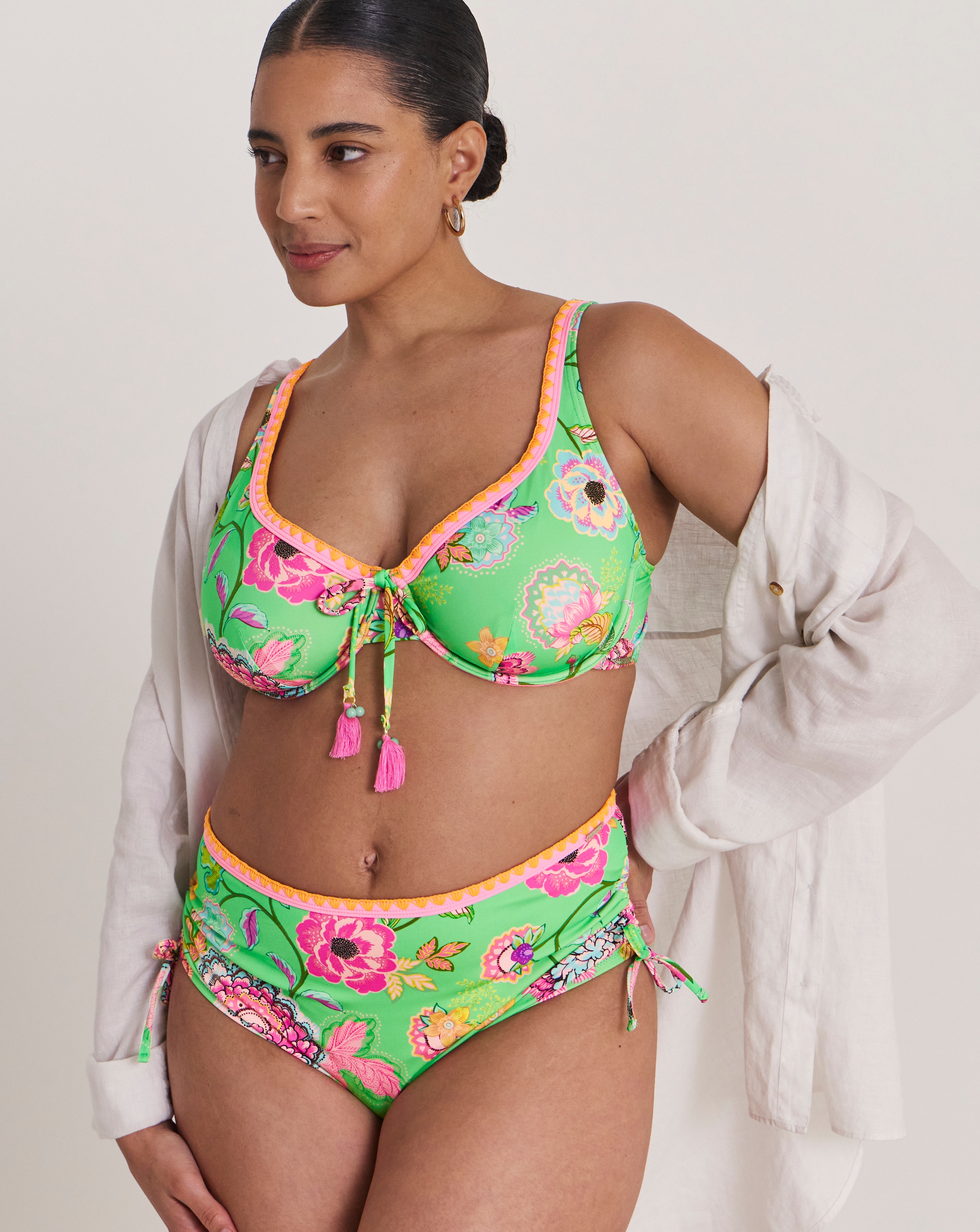 New In - Adjustable Leg Bikini Shorts