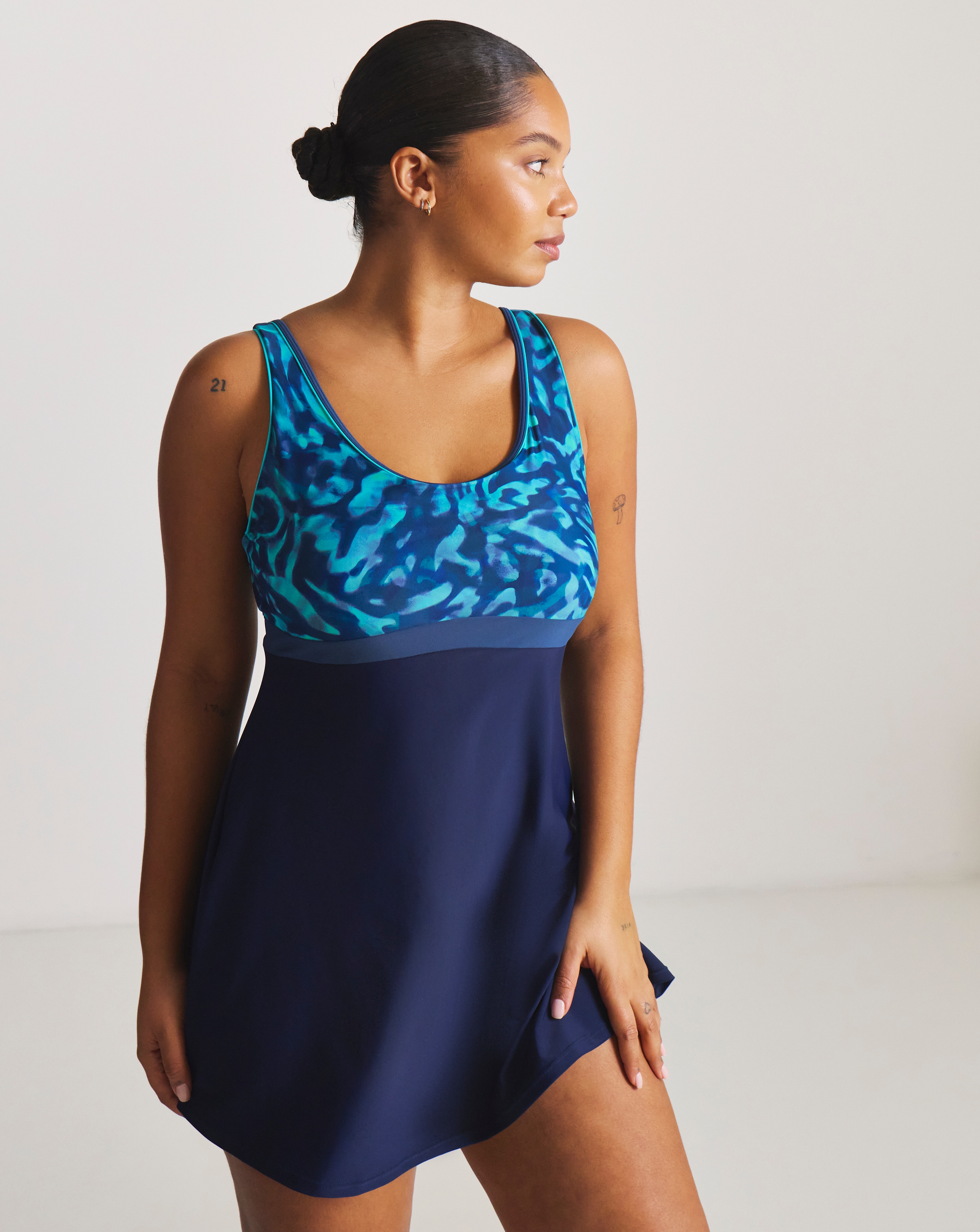 New In - Sports Swimdress With Shorts