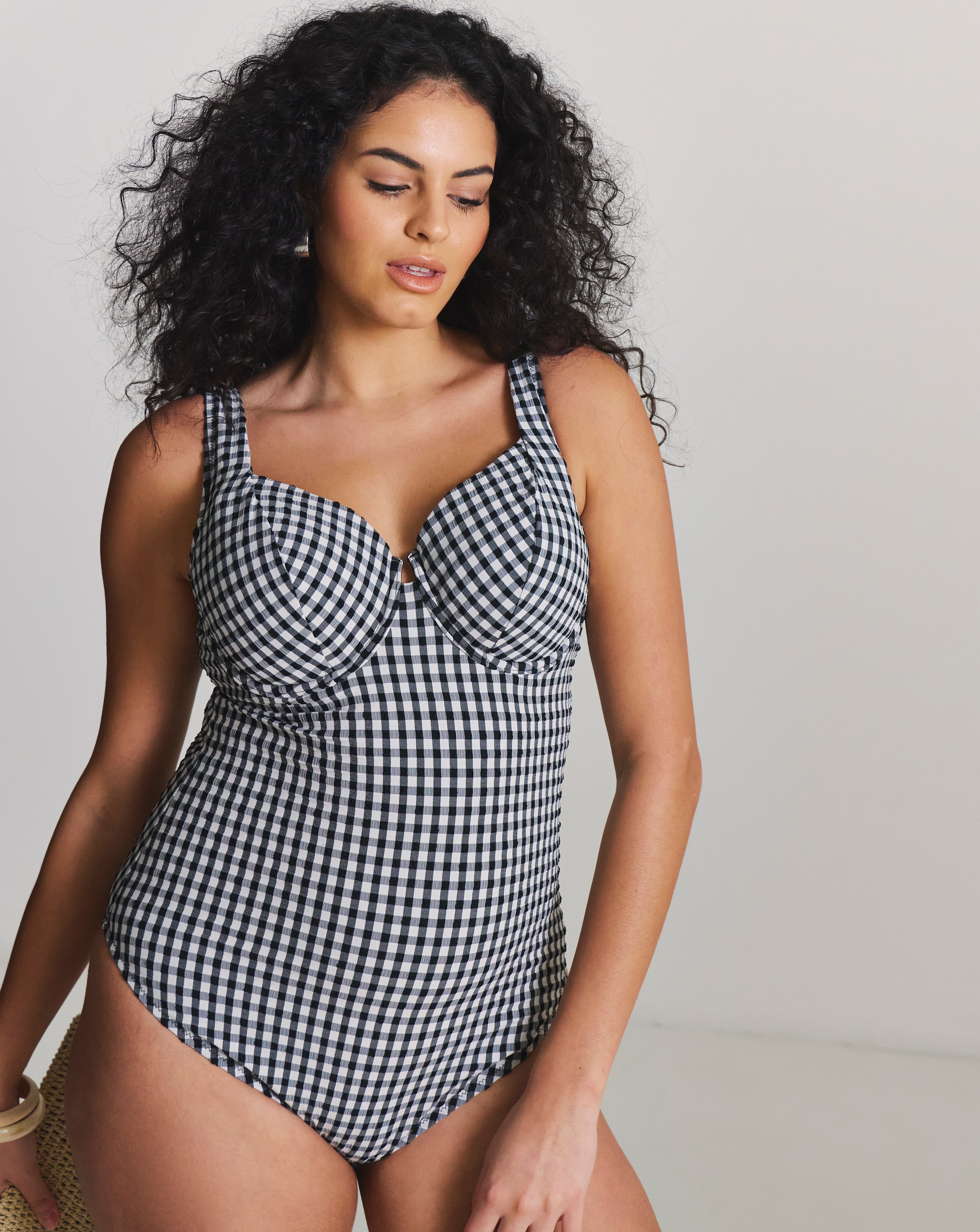 New In - Magisculpt Gingham Underwired Swimsuit