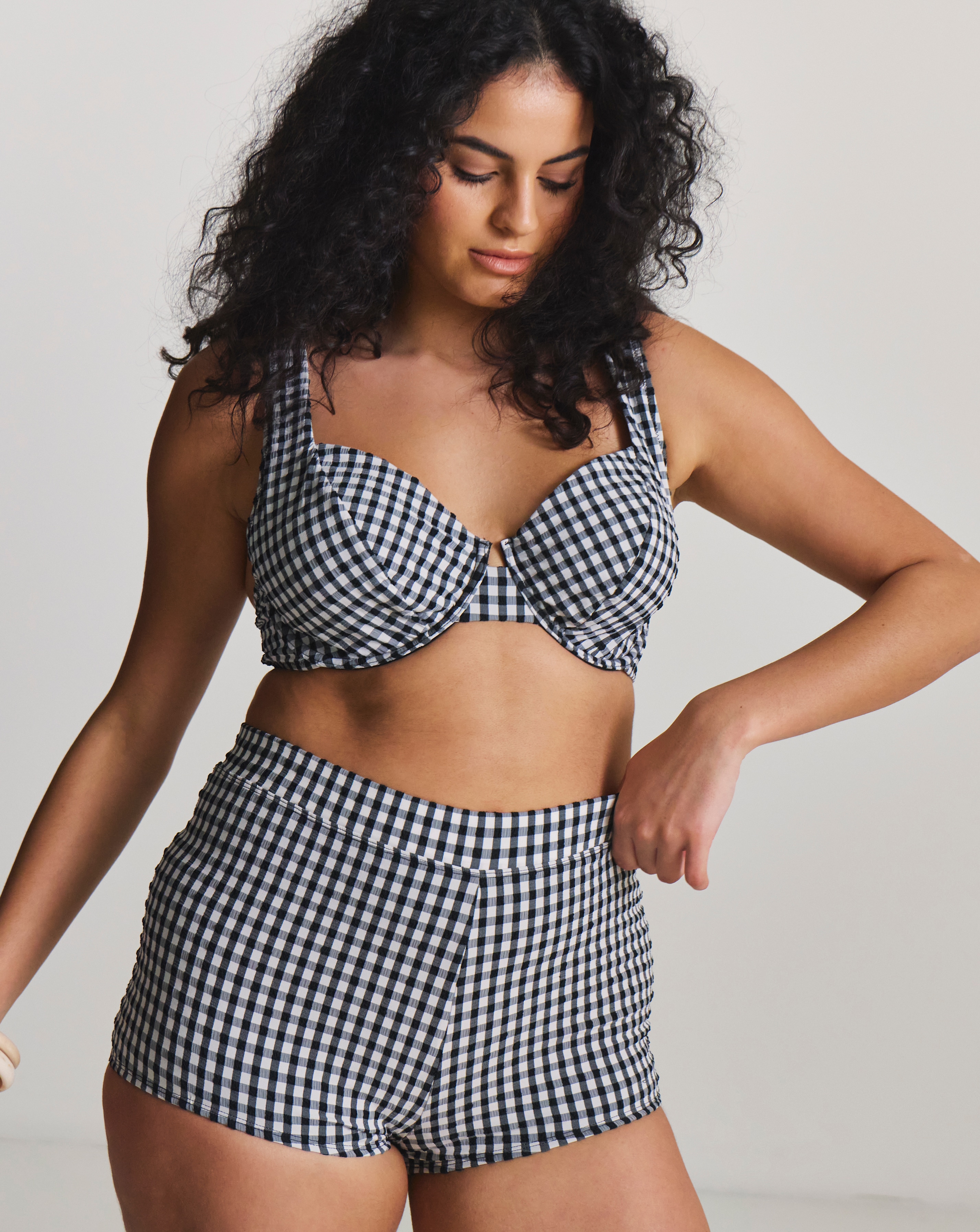 New In - Gingham Bikini Shorts