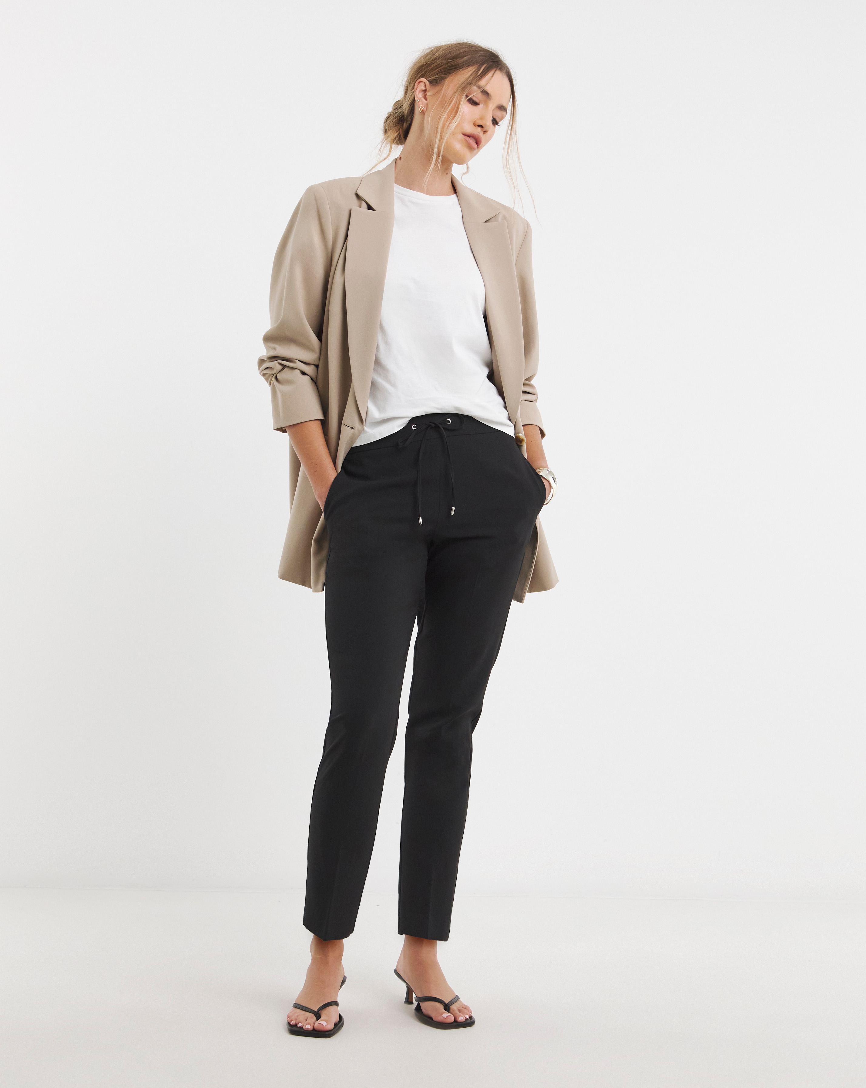 Tie Waist Workwear Trousers