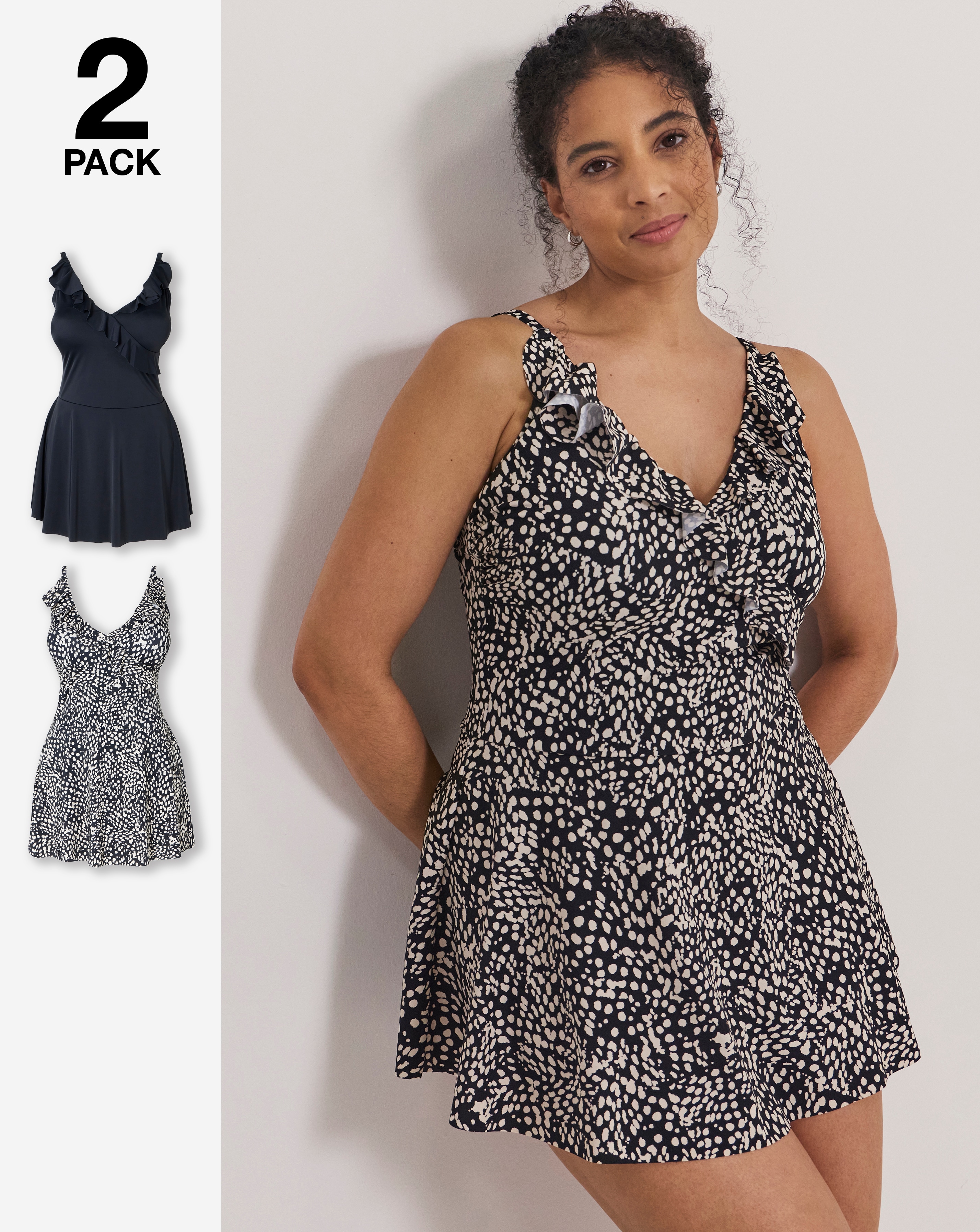 Simply Be Value 2 Pack Swimdresses