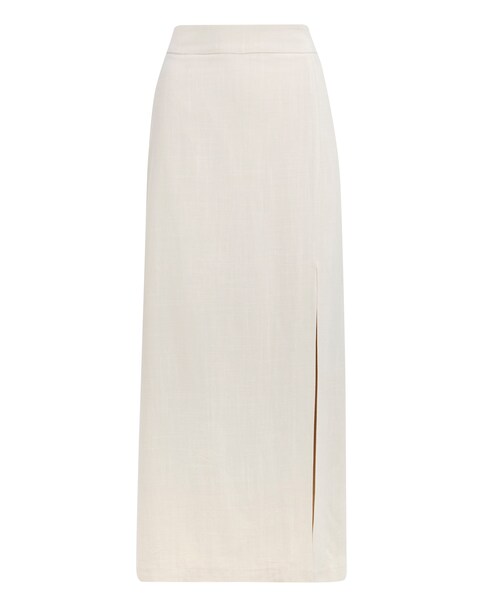 SBE Stone Linen Tailored Maxi Skirt