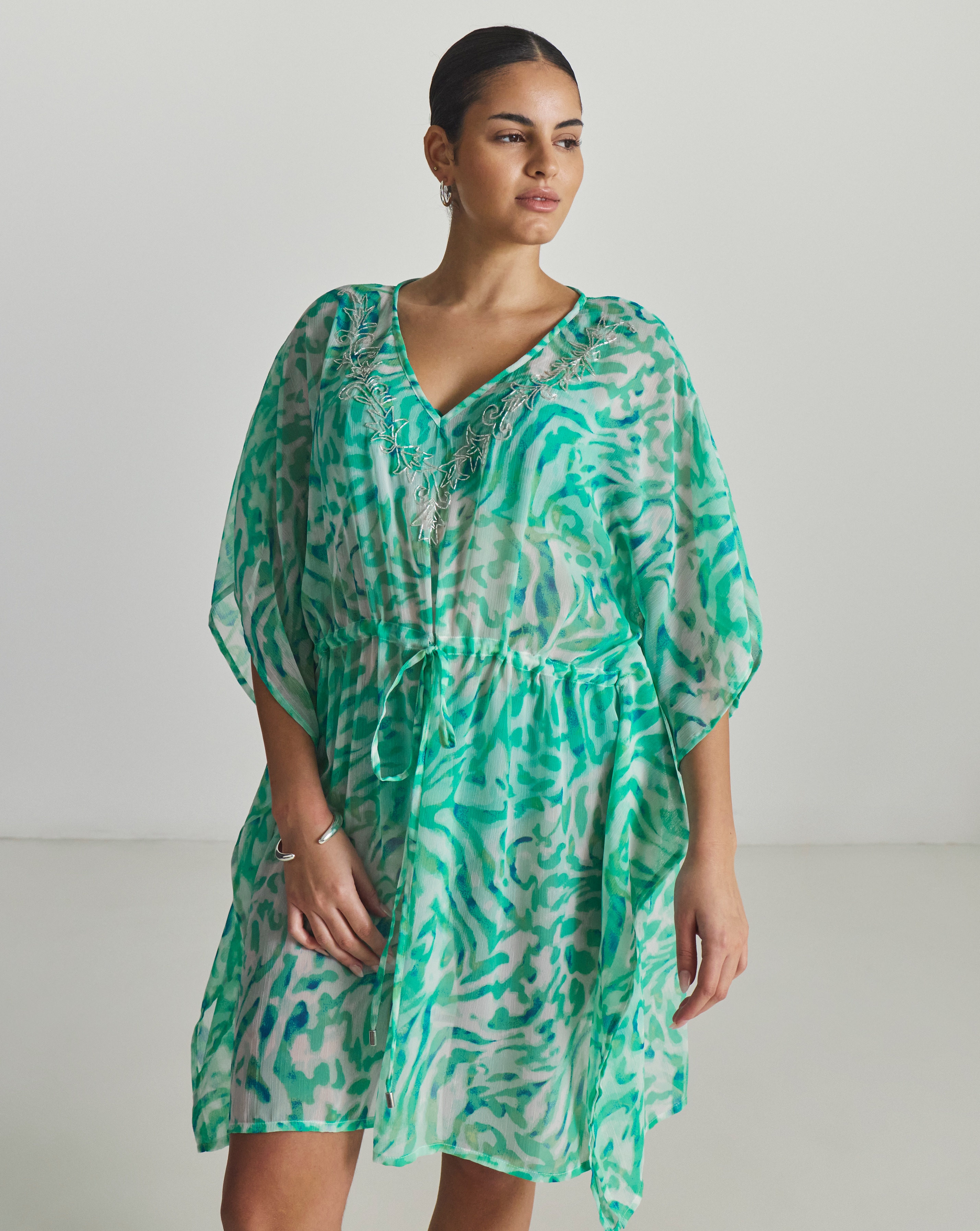 New In - Magisculpt Embellished Kaftan