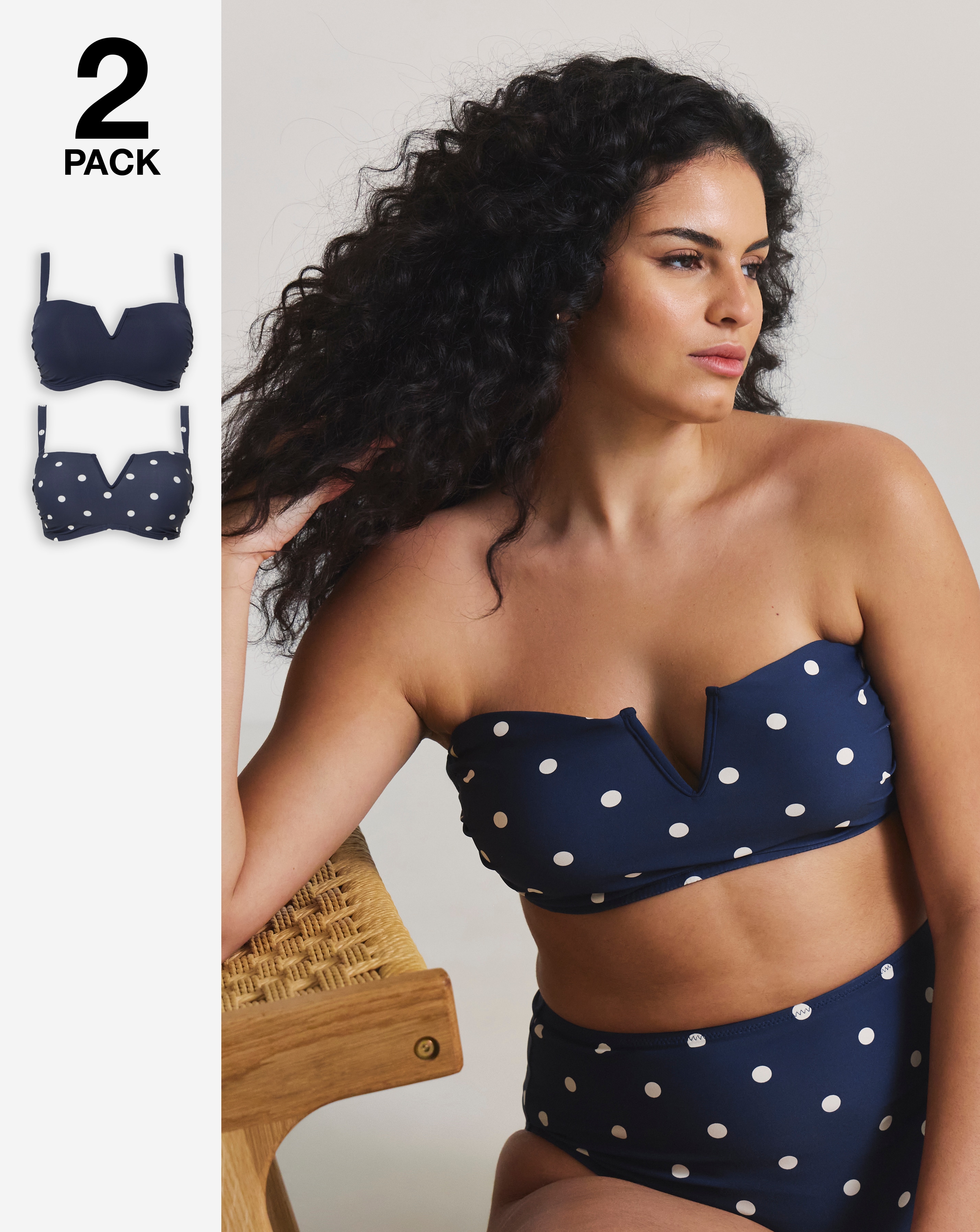 New In - 2 Pack Bandeau Bikini Tops