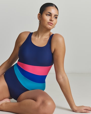 Sports Colour Block Swimsuit
