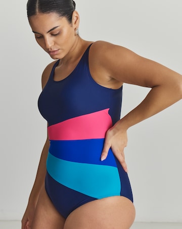 Sports Colour Block Swimsuit