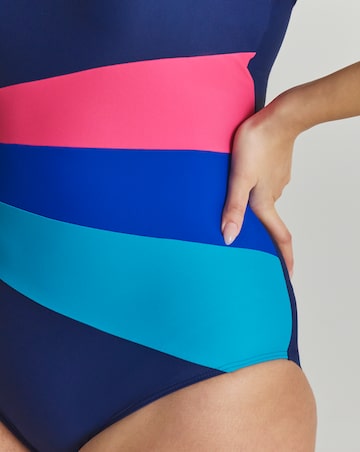 Sports Colour Block Swimsuit