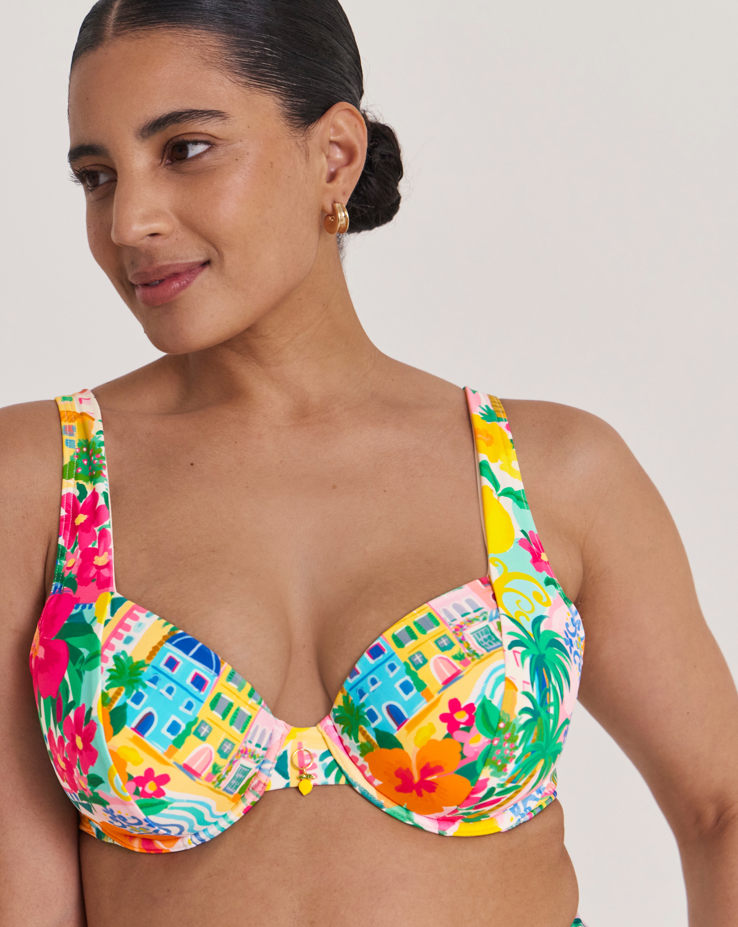 New In - Underwired Printed Bikini Top