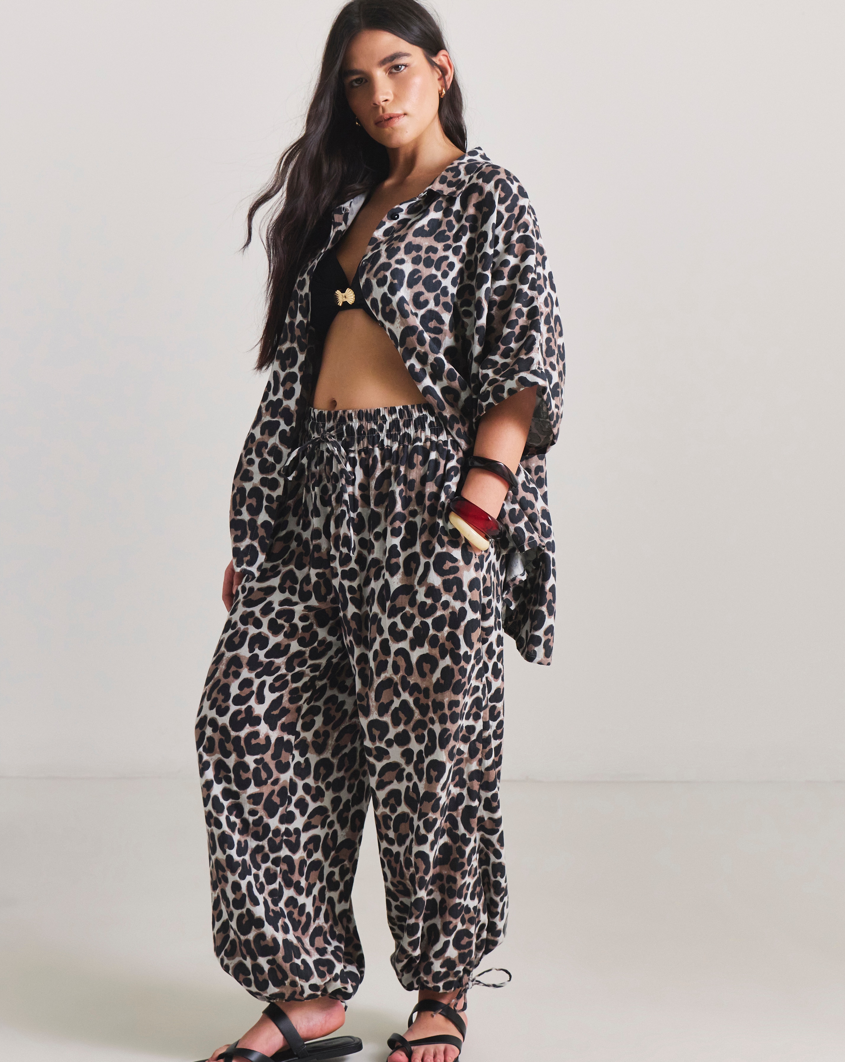 New In - Oversized Leopard Beach Coord