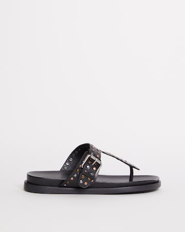 Leather Toe Post Sandal EEE Fit