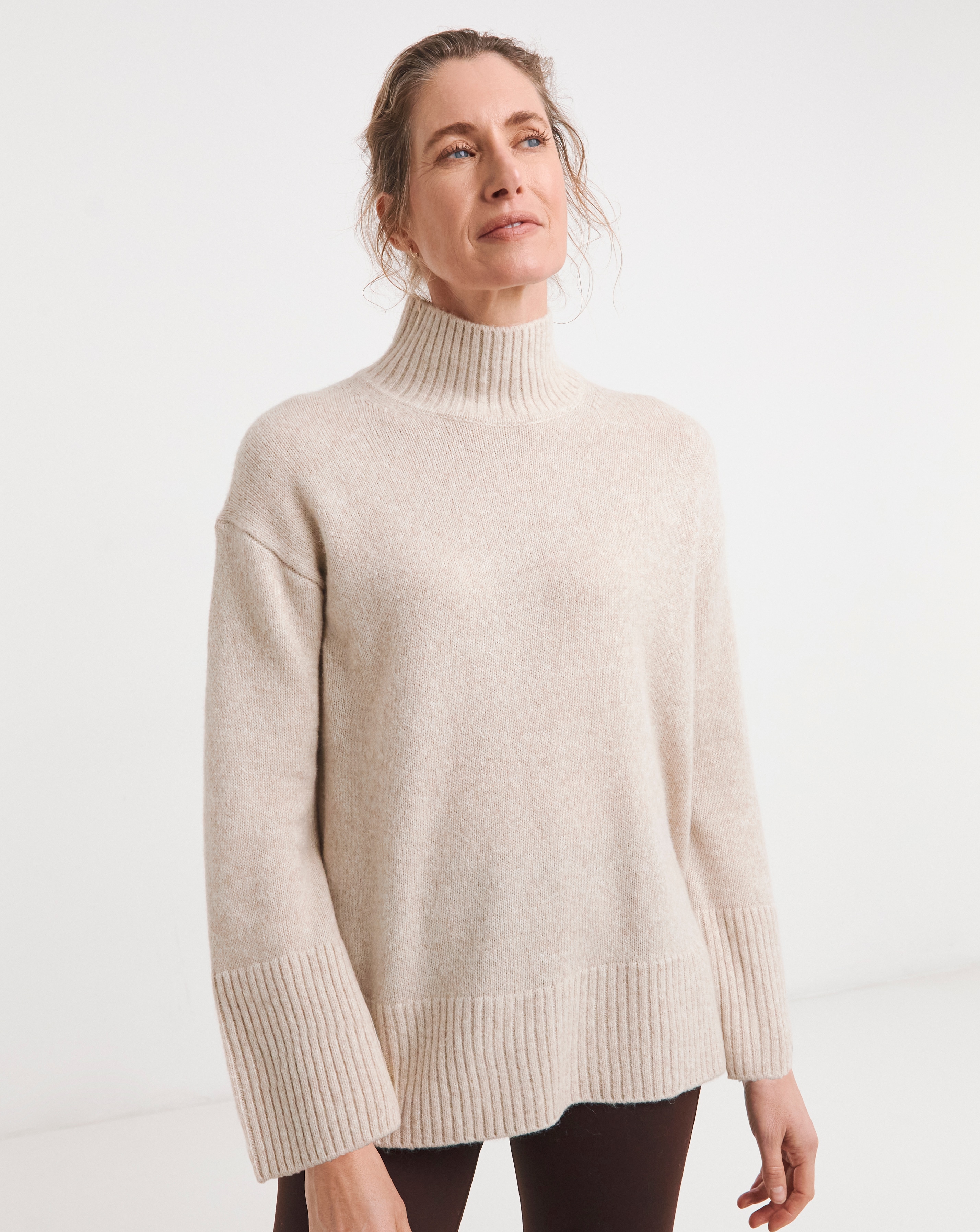 Sweaty Betty Wool Funnel Neck Jumper