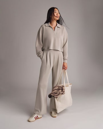 Sweaty Betty Sand Wash Crop Henley Sweatshirt