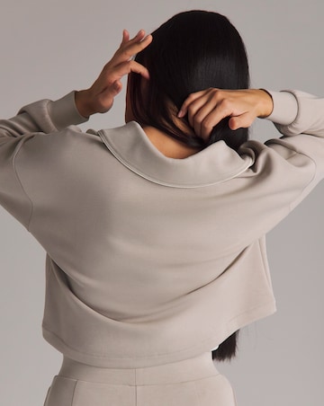 Sweaty Betty Sand Wash Crop Henley Sweatshirt