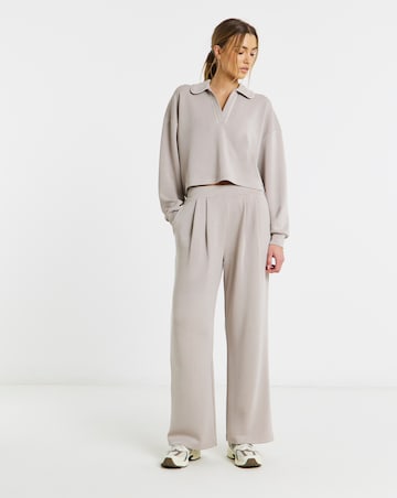 Sweaty Betty Sand Wash Crop Henley Sweatshirt