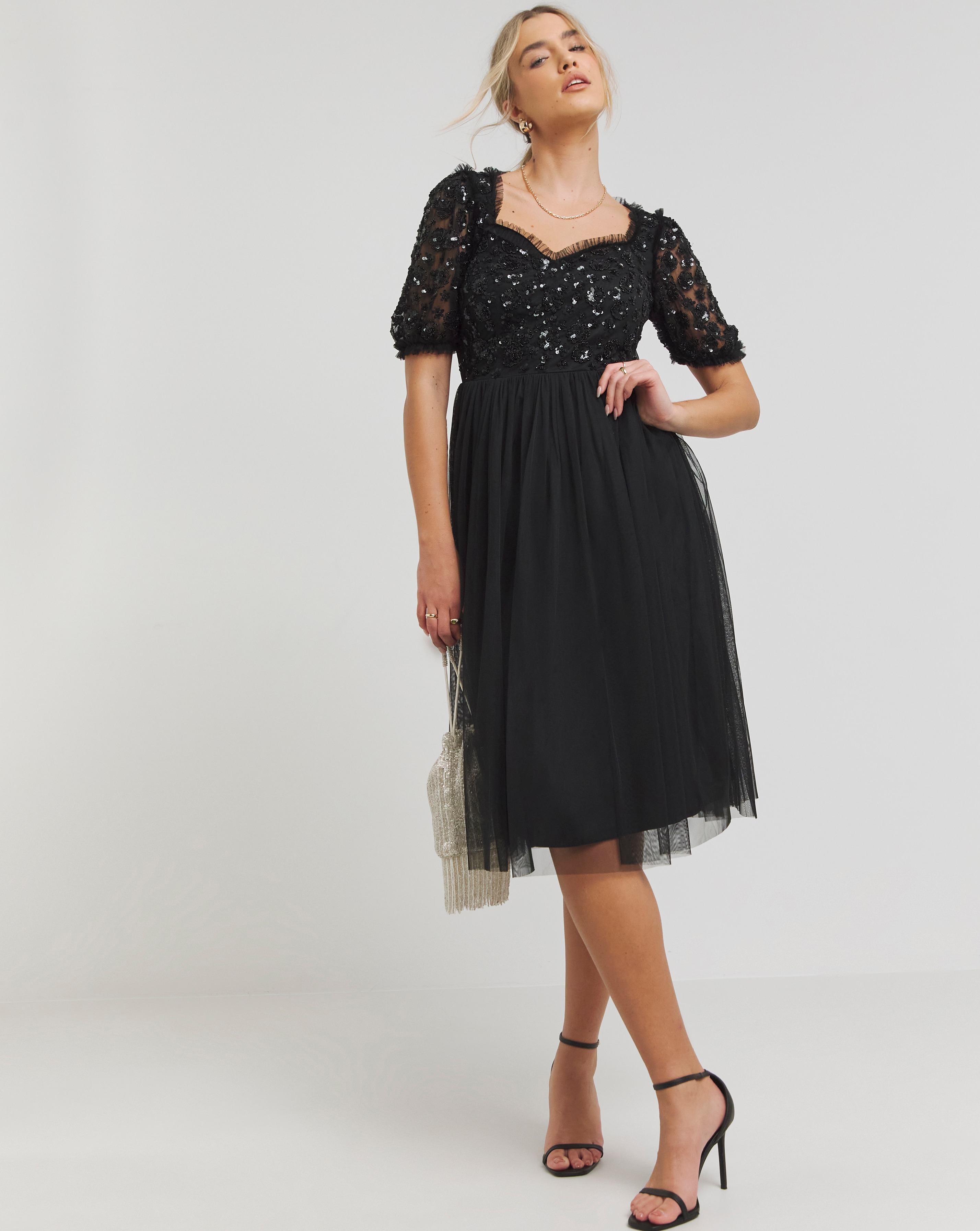 Maya Curve Flora Midi Dress