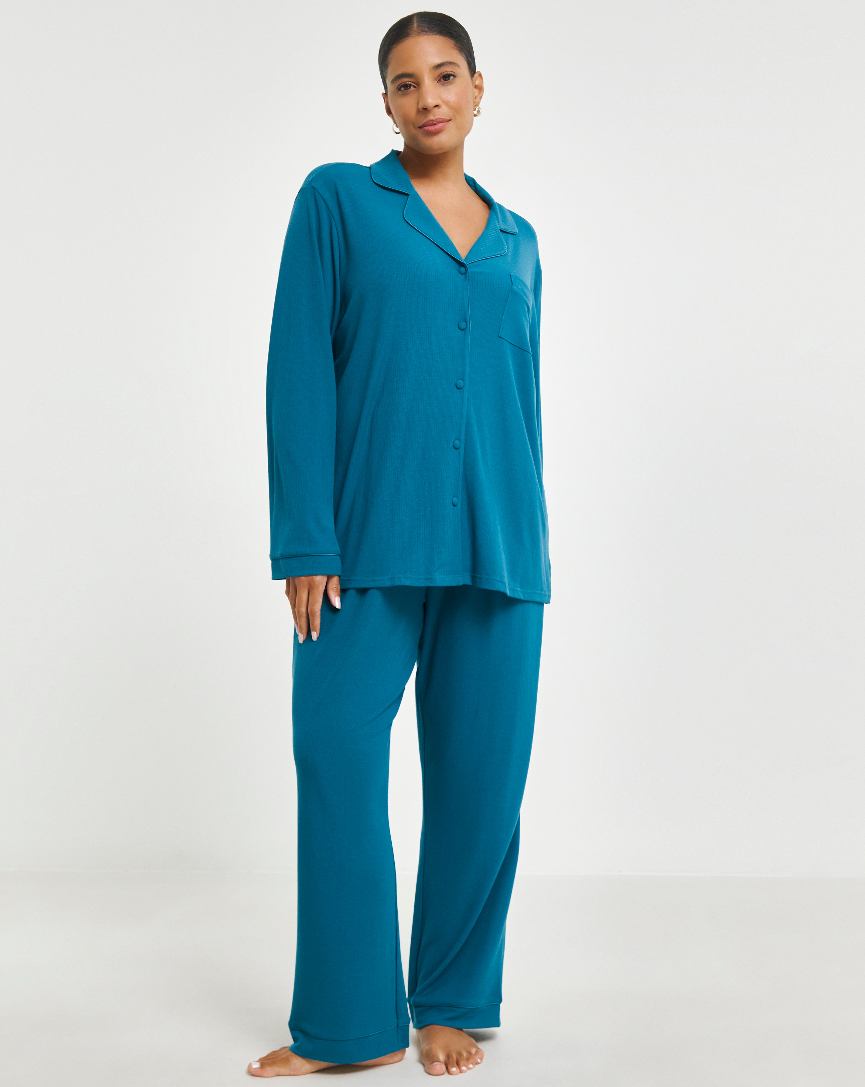 Pretty Secrets Supersoft Ribbed Pj Set