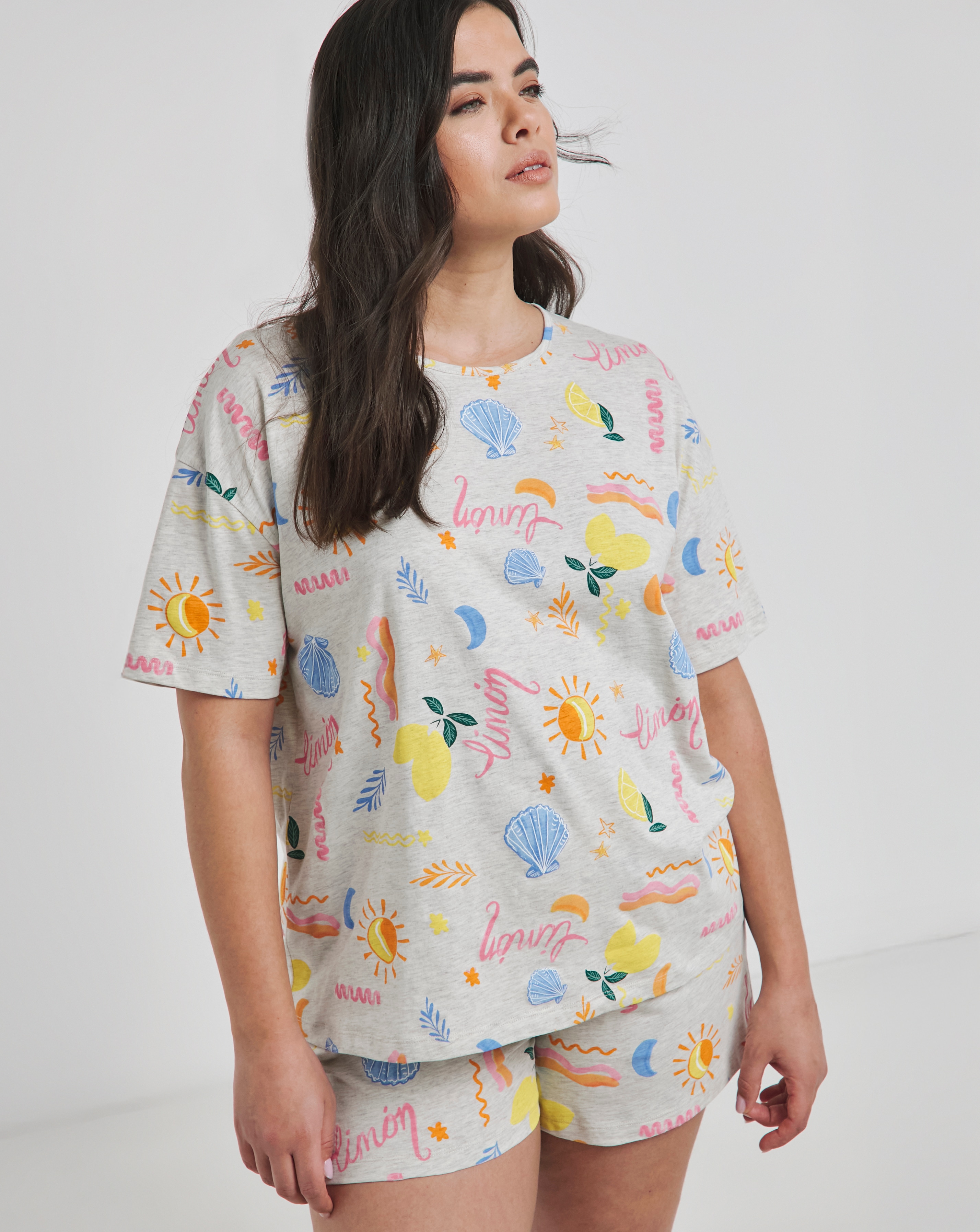 Lemon Print Value Shortie Set