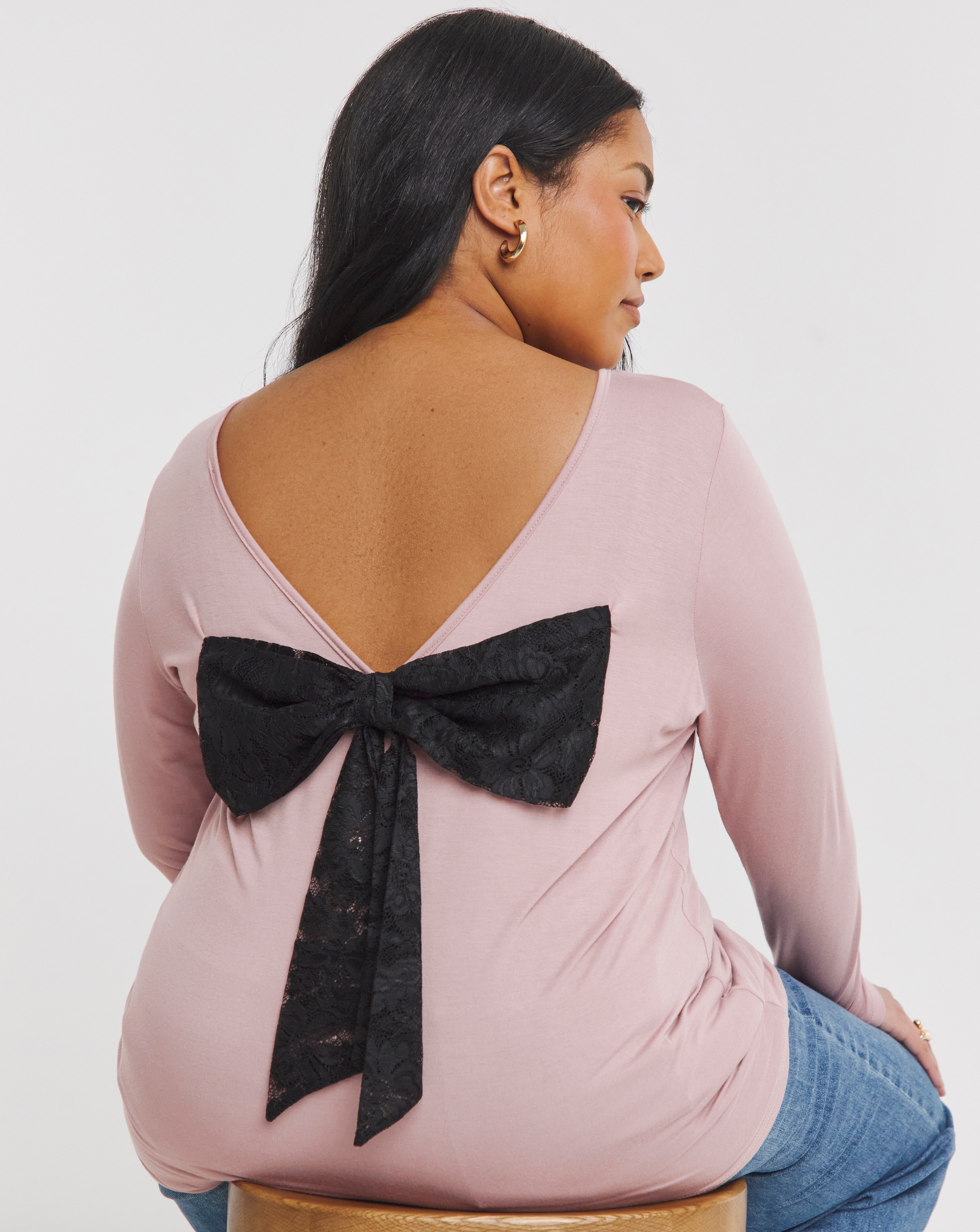 Simply Be Lace Bow Back Top