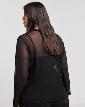 Simply Be Mesh Long Sleeve Top - Image 4