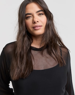 Simply Be Mesh Long Sleeve Top - Image 2