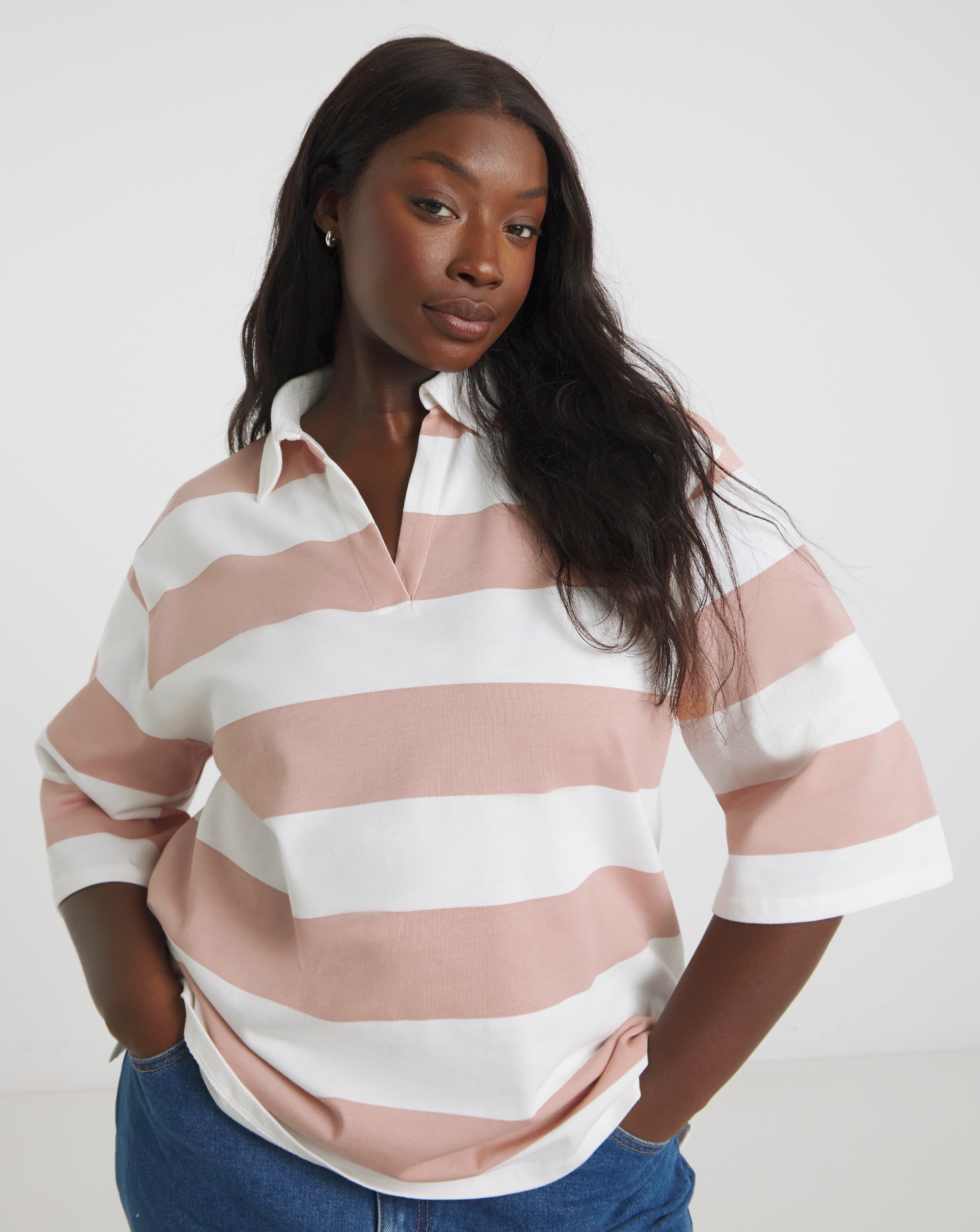Simply Be Stripe Rugby Top