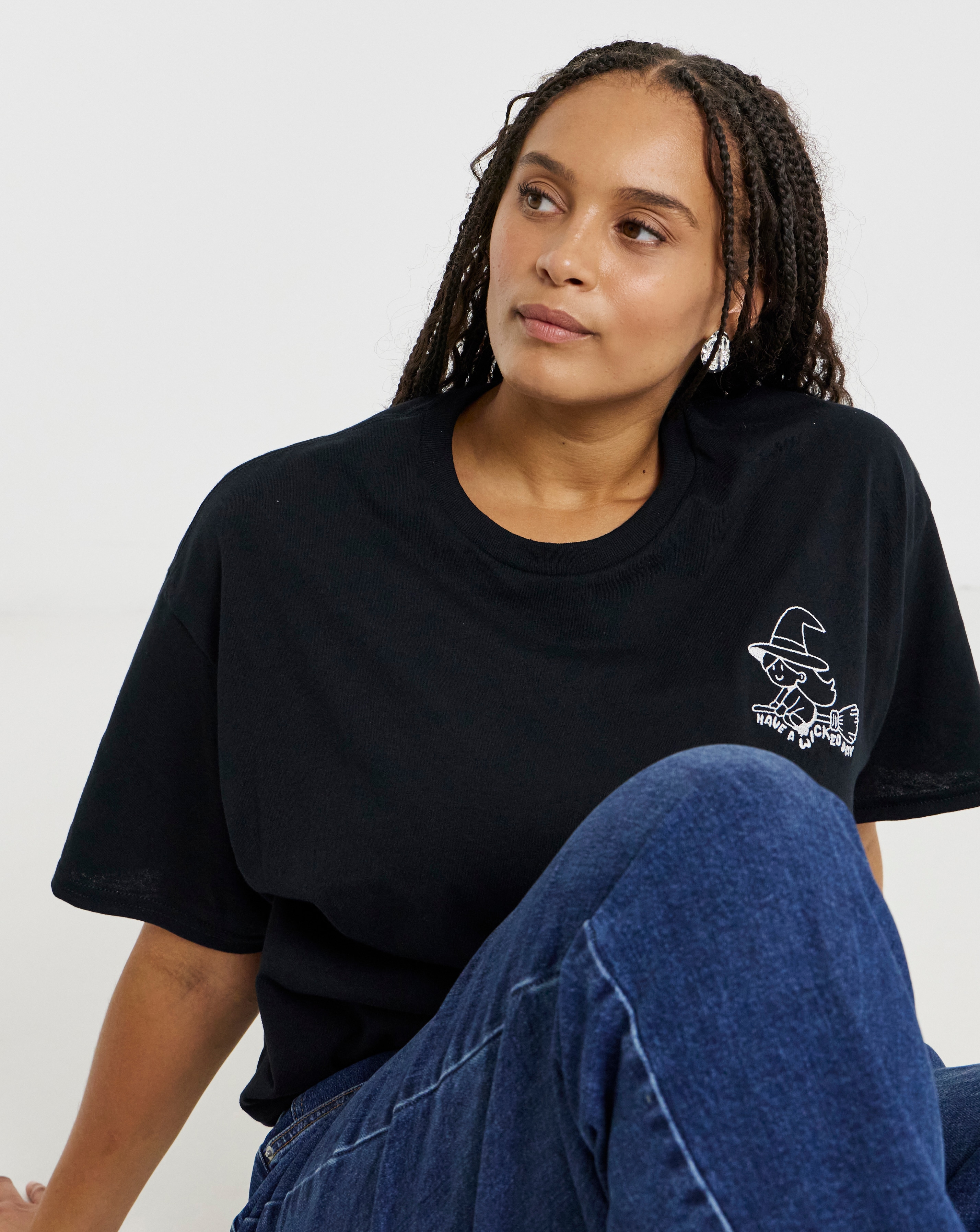 Witch Embroidery T-Shirt